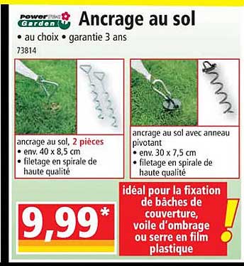 ancrage au sol powertec garden