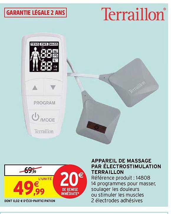 appareil de massage par électrostimulation terraillon