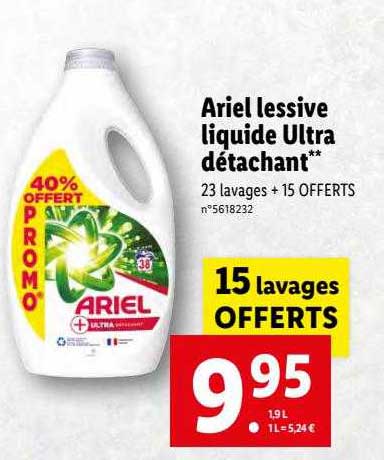 Ariel Lessive Liquide Ultra Détachant