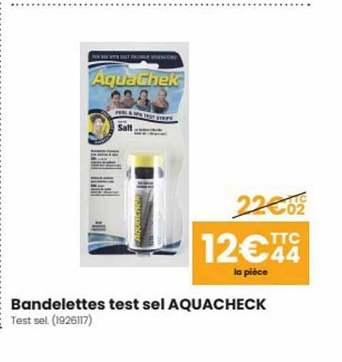 bandelettes test sel aquacheck