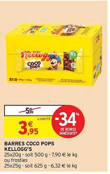 barres coco pops kellogg's