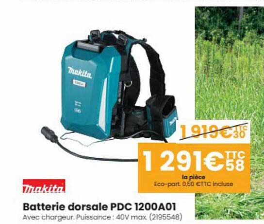 batterie dorsale pdc 1200a01 makita