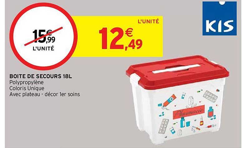 boîte de secours 18l kis