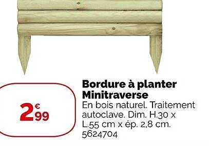 bordure à planter minitraverse