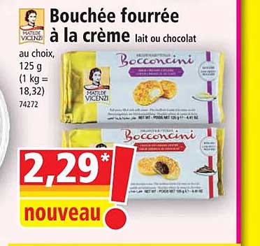Bouchée Fourrée à La Crème Lait Au Chocolat