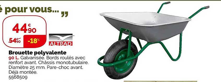 brouette polyvalente altrad