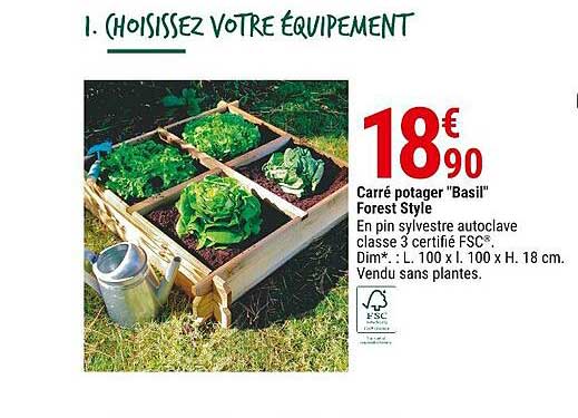 Carré Potager "basil" Forest Style
