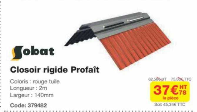 closoir rigide profaît sobat coloris : rouge tuile