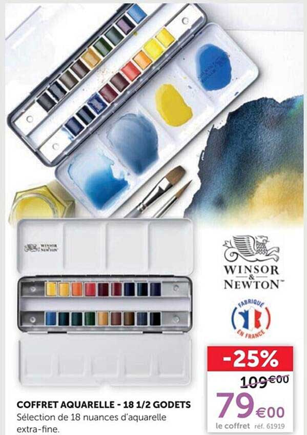 Coffret Aquarelle 18 1 2 Godets Winsor & Newton