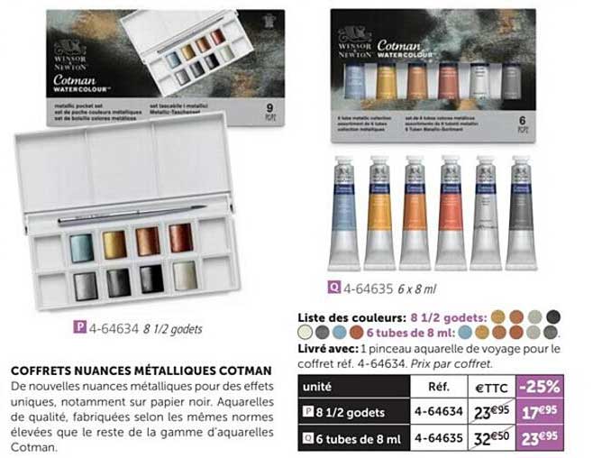 coffret nuances métalliques cotman