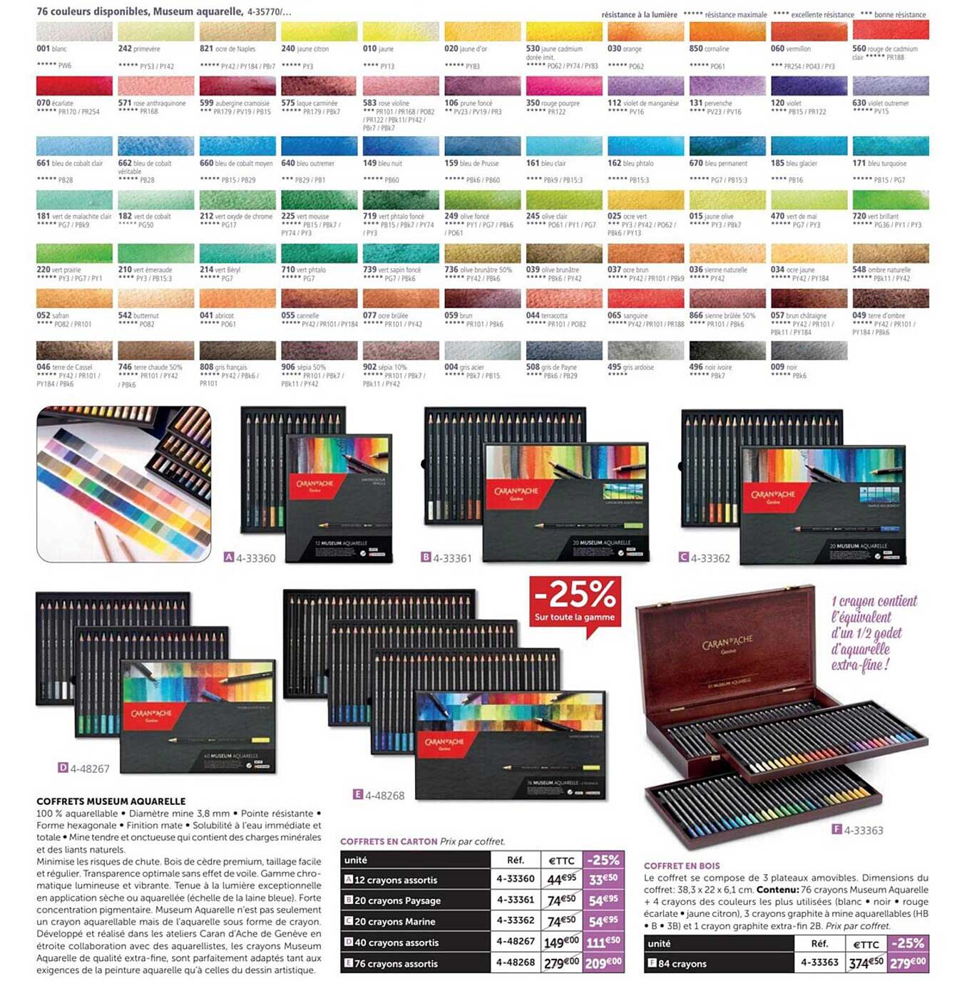 coffrets museum aquarelle