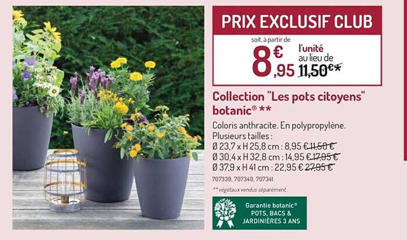 collection "les pots citoyens" botanic