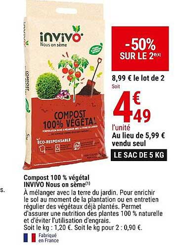 compost 100% végétal invivo nous on sème
