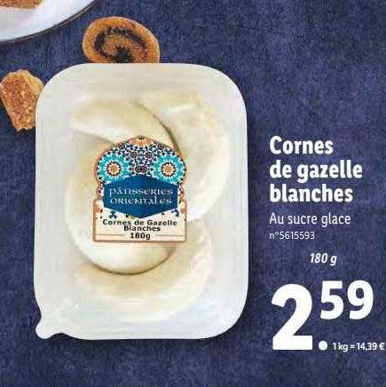 cornes de gazelle blanches