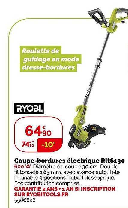 Coupe-bordures électrique Rlt6130 Ryobi