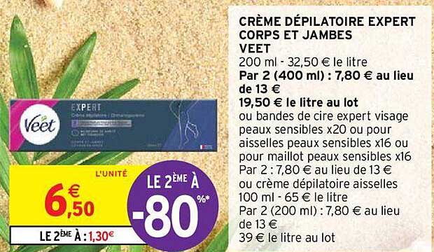 Crème Dépilatoire Expert Corps Et Jambes Veet