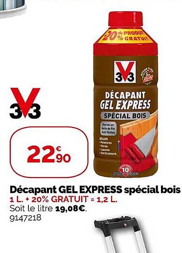 Décapant Gel Express Spécial Bois V33