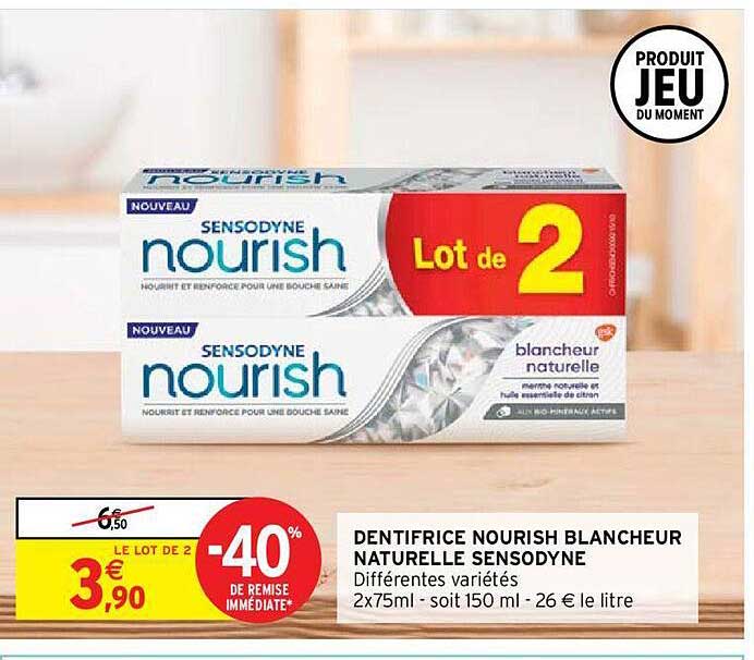 Dentifrice Nourish Blancheur Naturelle Sensodyne