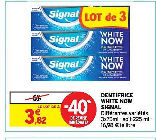 Dentifrice White Now Signal