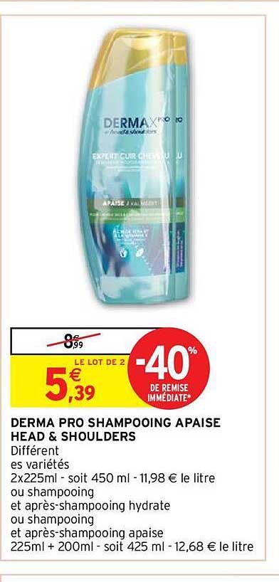 derma pro shampooing apaise head & shoulders