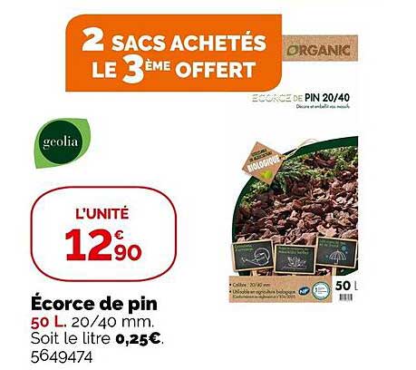 écorce De Pin Géolia