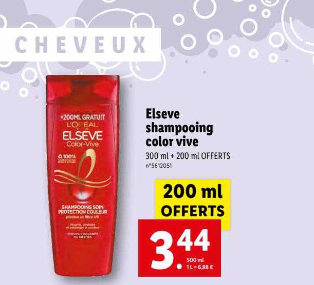 elseve shampooing color vive