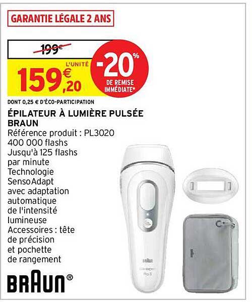 épilateur à lumière pulsée braun