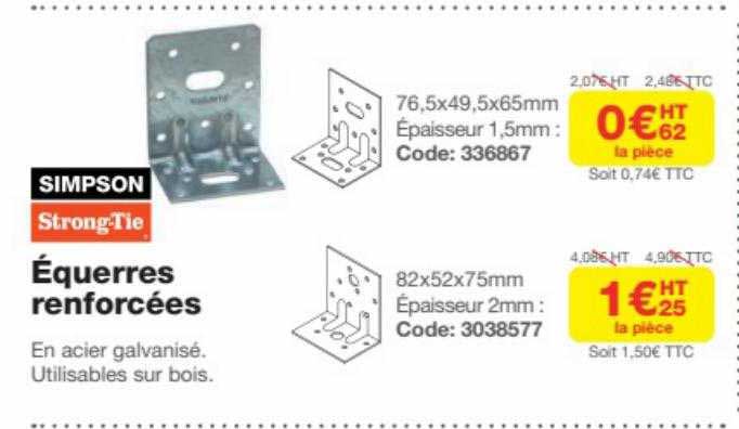équerres renforcées simpson strong-tie