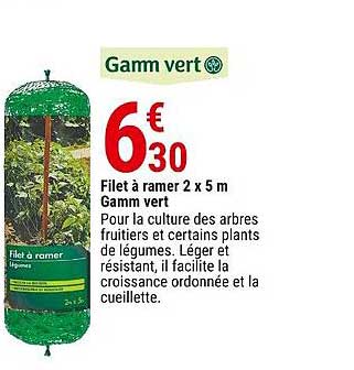 filet à ramer 2 x 5 m gamm vert
