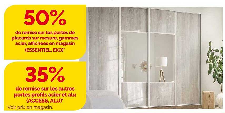 gammes acier, affichées en magasin, les autres portes profils acier et alu