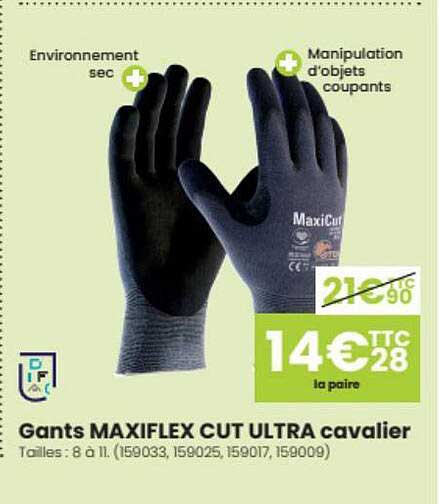 gants maxiflex cut ultra cavalier