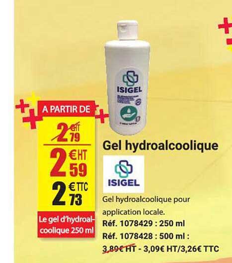 gel hydroalcoolique isigel