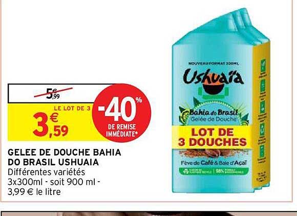 Gelée De Douche Bahia Do Brasil Ushuaïa