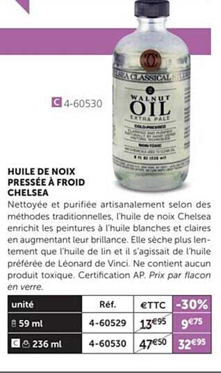 Huile De Noix Pressée à Froid Chelsea