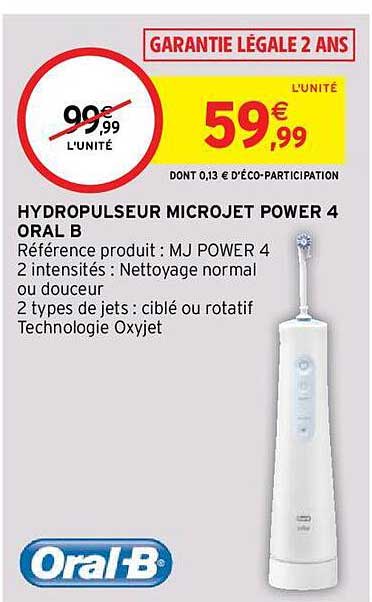 hydropulseur microjet power 4 oral b