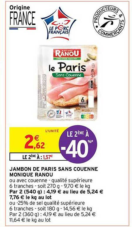 jambon de paris sans couenne monique ranou