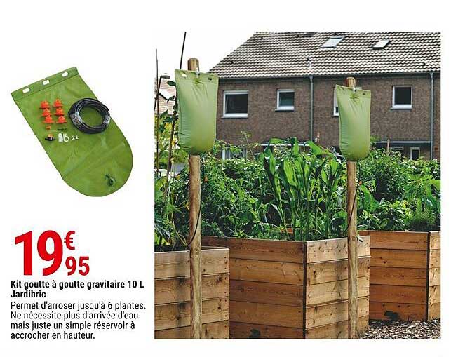 kit goutte à goutte gravitaire 10l jardibric