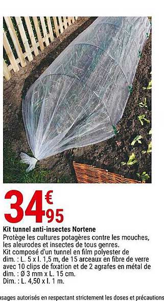 kit tunnel anti-insectes nortene