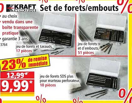 kraft werkzeuge set de forets embouts