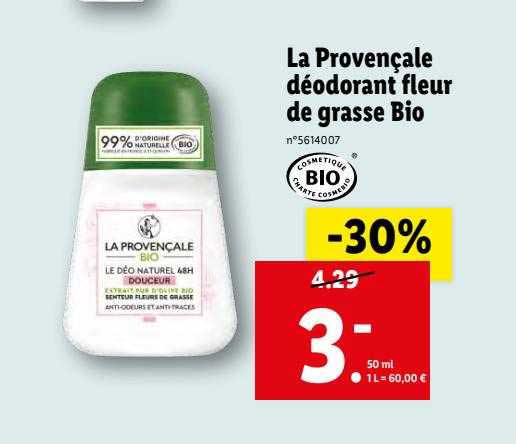la provençale déodorant fleur de grasse bio