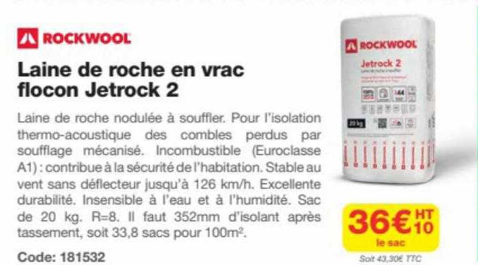 laine de roche en vrac flocon jetrock 2 rockwool