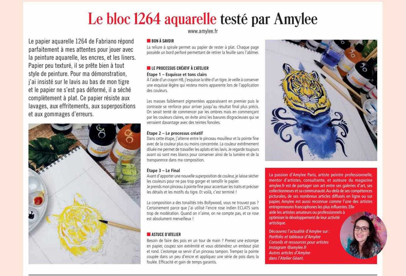 le bloc 1264 aquarelle testé par amylee
