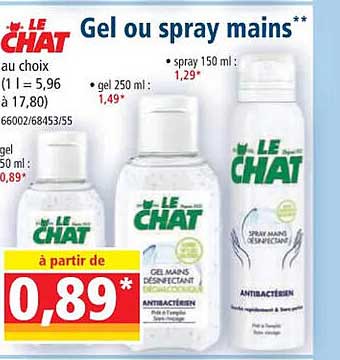 Le Chat Gel Ou Spray Mains