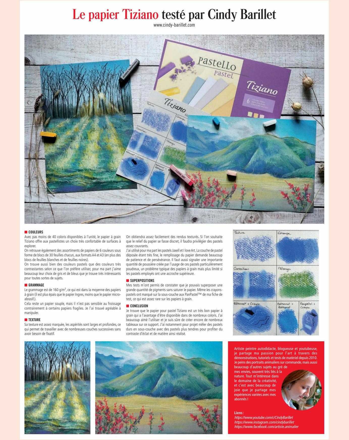 le papier tiziano testé par cindy barillet