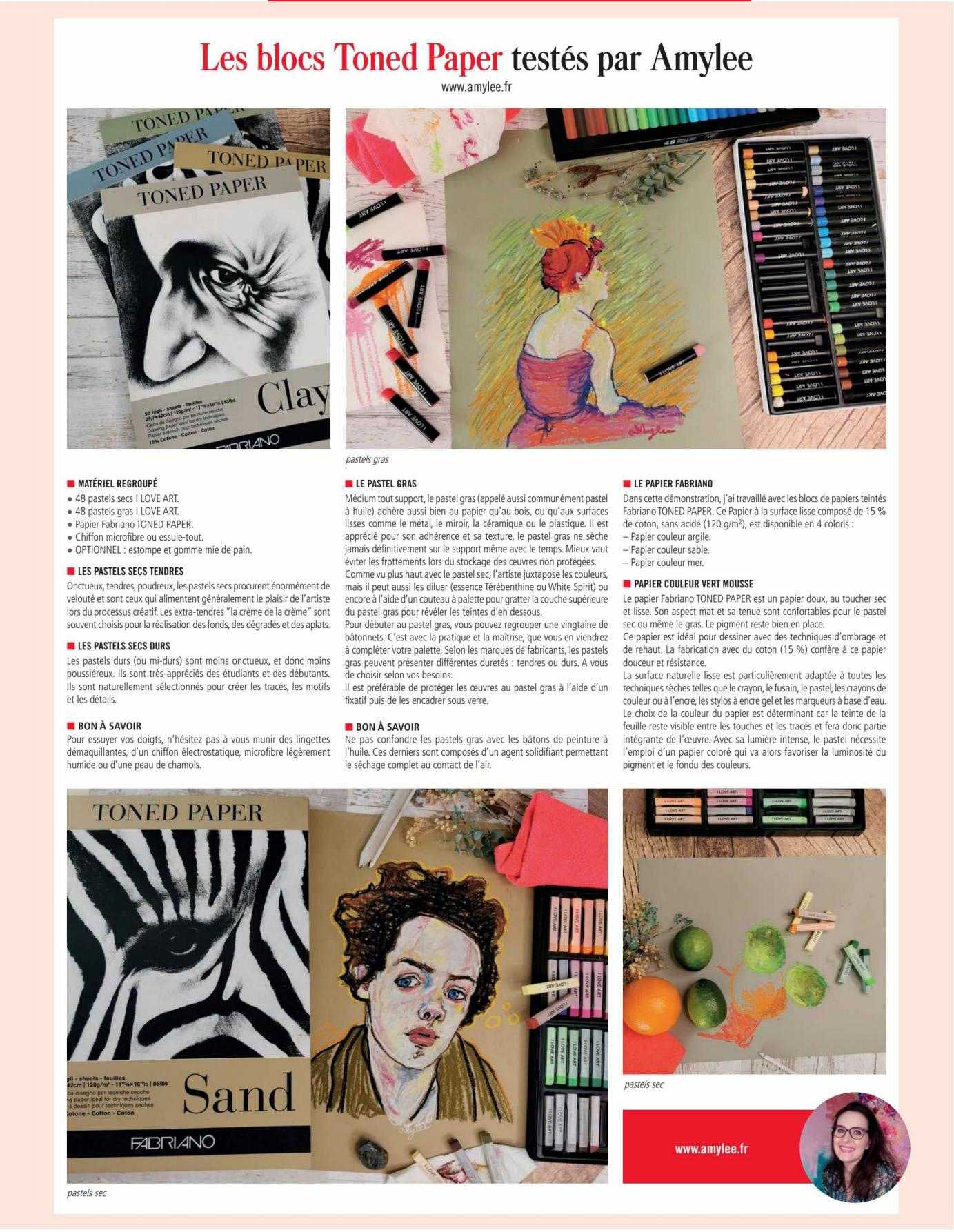 les blocs toned paper testés par amylee