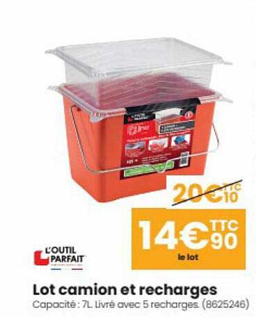 lot camion et recharges l'outil parfait