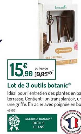 Lot De 3 Outils Botanic