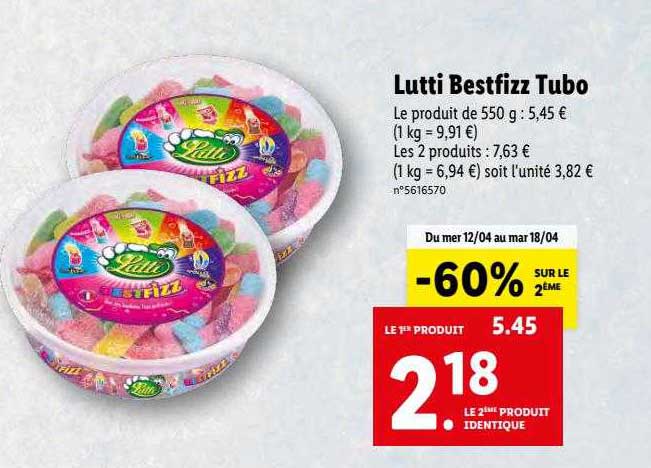 Lutti Bestfizz Tubo