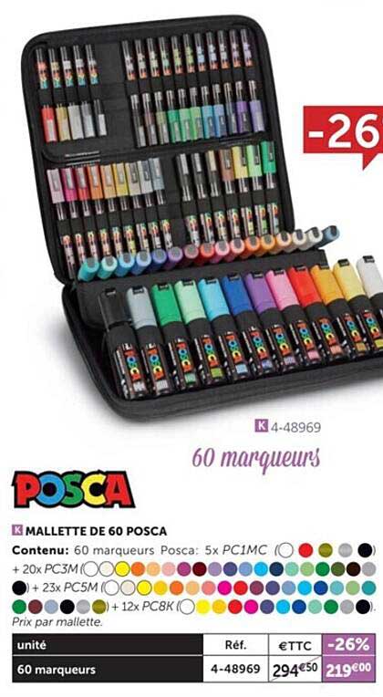 malette de 60 posca