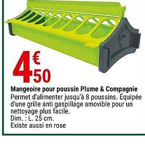 mangeoire pour poussin plume & compagnie